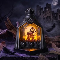 Nicro Nouvelle Lampe de Table Créative en Forme de Château, Alimentée par Piles, en Plastique, Portable, Lampe à Vent, Veilleuse, Cadeaux d'Halloween, Décorations de Table