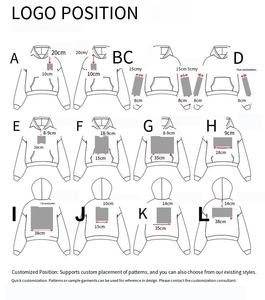 300グラム 10A ディッサン グレード 抗菌 ラウンドネック メンズ カジュアル ルーズフィット パーカー カスタムデジタルプリントロゴ付き - Product Image 6