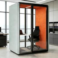 Cabine de travail mobile insonorisée moderne pour studio vocal, isolation acoustique, cabine téléphonique silencieuse