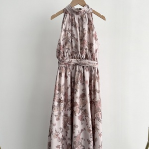 <span class=keywords><strong>Robe</strong></span> imprimée licou de luxe pour le printemps automne sans manches à lacets taille mince <span class=keywords><strong>Robe</strong></span> de bal <span class=keywords><strong>Robe</strong></span> Vintage fée Vestidos - Product Image 2