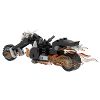 MOC1703 Motocicleta Johnny Blaze, 83 Piezas, Bloques de Construcción de Plástico Educativos para Armar y Coleccionar, con Figura, Regalo para Niños