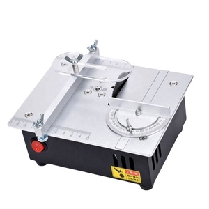 Mini Sierra de Mesa Eléctrica de Escritorio para Uso Doméstico, Fácil de Operar, con Control de Velocidad para Trabajos en Madera, Torno de Banco, Herramienta para Cortar Madera - Product Image 1