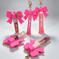 Gloss à lèvres personnalisé avec logo de marque et design de capuchon en forme de nœud pour filles, fabricant de gloss à lèvres personnalisé