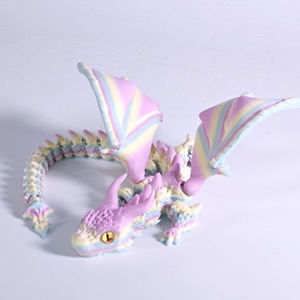Exquisite 3d Printed Dragon with Movable Jointed Wings 3D Printed Colorful <b>PLA</b> Toothless Dragon Decoration for Kids - Product Image 1