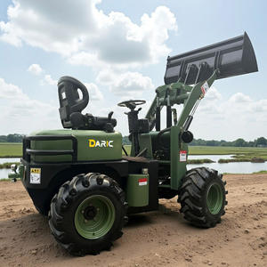2025 harga baru kompak Off-Road traktor listrik <span class=keywords><strong>Loader</strong></span> roda kondisi baru 4x4 roda penggerak sekop depan pemuat ember - Product Image 1