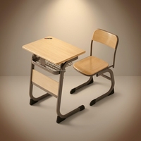 Bureau et chaise d'étude en bois économiques pour étudiants de tous âges - Mobilier d'apprentissage