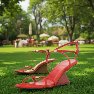 Fabricant de Sandales à <span class=keywords><strong>Talon</strong></span> <span class=keywords><strong>Compensé</strong></span> Personnalisé pour <span class=keywords><strong>Femme</strong></span>, Bride Cheville Boucle, Bout Ouvert, Mode Compensée 2024 - Product Image 6