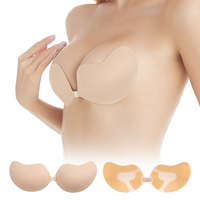 Soutien-gorge adhésif invisible en silicone, forte tenue, respirant, sans bretelles, sans dos, réutilisable pour femme