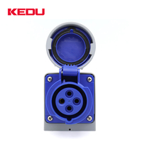 KEDU IP67 3P + PE Industrial 16 Amps, Stopkontak Multi Plug dengan 3C CE Smoko