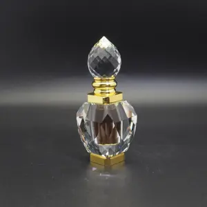 Toptan elmas şekli kristal şişe 3ML 6ML kristal şişe Attar yağı için
