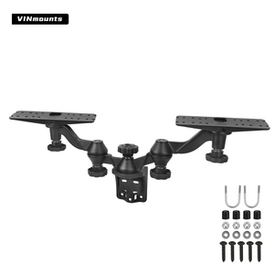 VINmounts <b>Side</b> Mount Dual <b>Plate</b> Fish Finder Swivel Arm Mount Two 12-Inch Devices 360 Adjustable Heavy Duty Eco-Friendly Marine - Product Image 2