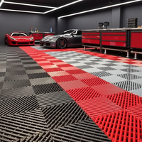 Dalles de garage modulaires pour lavage de voitures, emboîtables, robustes, épaisses, colorées, en plastique ventilé, pour le detailing automobile