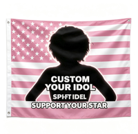 Drapeau publicitaire personnalisé à livraison rapide pour les fans, bannière américaine pour concerts, bars, dortoirs