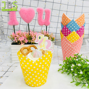 PET Tulip Baking Paper Cups Cupcake Muffin Liners