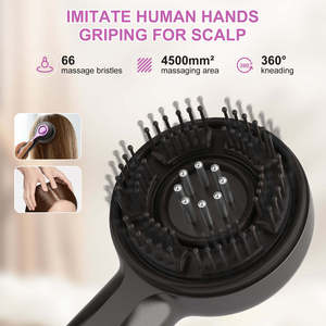 Masseur capillaire électrique rechargeable par USB, brosse douce pour le cuir chevelu, thérapie fluide, peigne à huile pour la croissance des cheveux - Product Image 4