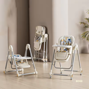 Chaise haute pour enfants en matériau PU <span class=keywords><strong>de</strong></span> sécurité en gros / Chaise d'alimentation pour bébé pour manger, peut être transformée en chaise berçante - Product Image 6