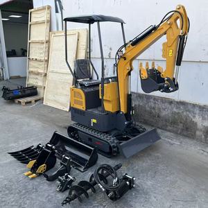 Mini-excavatrice compacte sur chenilles 1 tonne en promotion avec moteur et tarière haute performance pour plantation, garantie d'un an - Product Image 1