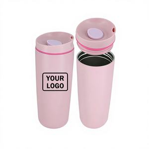 Mug à café personnalisé en acier inoxydable rose, 22 oz (650 ml), cadeau promotionnel mignon pour entreprise, mug de voyage sportif isotherme avec couvercle - Product Image 1