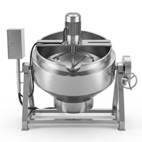 Marmite de cuisson inclinable à double enveloppe HUAGANG avec agitateur-raclette pour confitures, équipement commercial de transformation alimentaire pour usine agroalimentaire