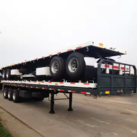 Nouvelles semi-remorques à plateau plat 3/4/5 essieux, 40/45 pieds, capacité 70/80 tonnes, pour le transport de conteneurs