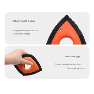 Multifunctional Household Pet Hair Removal Brush Stainless & Silicone Cat Hair Brush & Carpet Cleaning Shaver Combs - Product Image 2