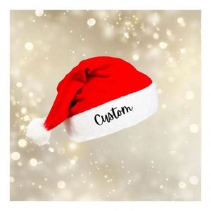 Wholesale Custom Branded Plush Felt Santa <b>Hats</b> with Christmas Logo Printing Promotional Gifts for the <b>Holidays</b> - Product Image 4