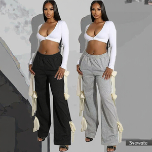 Streetwear Ribbon Sports <b>Jogger</b> Hip Hop Women's Trousers Elastic Waist High Waist Casual Summer Windproof Breathable - Product Image 3