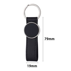 Professional Factory Custom Engravable <b>Keychain</b> Laser or Engraving Square Metal Blank Metal <b>Leather</b> <b>Keychain</b> - Product Image 4