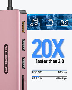 USB 3.2 10Gbps C HUB 7-Cổng USB Adapter Với 100W PD Cho HDMI SD TF Đầu Đọc Nhôm Hợp Kim type-C Docking Cho Máy Tính Xách Tay/Điện Thoại - Product Image 1