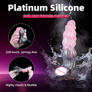 Mermaid-shaped Penis Sleeve with Silicone Cock Ring 3D Texture Hollow <b>Dildo</b> Penis Girth Enhancer Erection Enhancement for Couple - Product Image 5