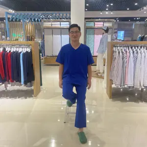 hot style good quality unisex medical hospital uniform with short sleeves