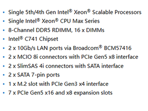 Carte mère de serveur E-ATX MS33-AR0 avec un seul socket C741 LGA 4677 (Socket E), prise en charge DDR5, nouvelle livraison rapide, bon prix, E-ATX 5e/4e génération - Product Image 4