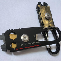 Couteau à roue créatif, outil multifonctionnel combiné 20-en-1, clé à molette en acier inoxydable, tournevis, gadget portable EDC pour l'extérieur