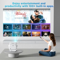 Projecteur numérique sans fil Wifi pour cinéma maison, système Google-TV officiel, vidéo intelligente native 1080P, pour jeux vidéo, films, téléphone, tablette