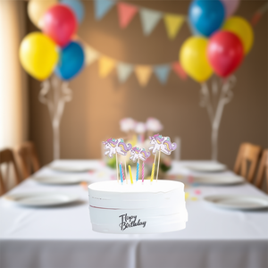 Decoraciones de Pastel de Unicornio con Palillos y Banderines Recortados para Fiestas Infantiles de 3 a 6 Años, Estilo de Corte en Plástico - Product Image 2