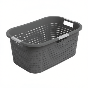 <b>Laundry</b> <b>Basket</b> Country 40 L <b>Wicker</b> Design With Handles For <b>Laundry</b> Storage - Product Image 2
