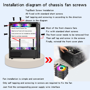 Qiuzaim PC Chassis im lặng DC 12V Máy tính RGB trường hợp fan hâm mộ 120mm ánh sáng phát ra quạt làm mát bằng không khí Máy tính để bàn <span class=keywords><strong>CPU</strong></span> làm mát người hâm mộ - Product Image 4