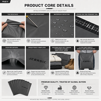 Sac à fermeture éclair personnalisé de luxe, finition mate noire translucide givrée, réutilisable pour vêtements, emballage de vêtements, sac à fermeture éclair coulissante