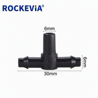 Connecteur en T barbelé 4,7 mm pour irrigation goutte à goutte, raccord micro-pulvérisation pour jardin domestique, ferme et verger, pièce en plastique pour micro-tube de dérivation