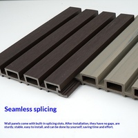Paneles de Pared PE 219*26mm, Revestimiento de Cercas para Exteriores, Barandilla, Revestimiento de Paredes para Patio, Estilo Moderno con Acabado de Madera Antigua