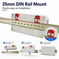 Boîtier de guidage sur rail DIN personnalisé, boîtier électrique en plastique noir/blanc avec couvercle de borne, service de taille personnalisée OEM