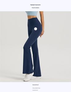 Pantalon <span class=keywords><strong>de</strong></span> yoga taille unique, leggings évasés taille haute, tissu Nuls super doux, contrôle du ventre, pantalon <span class=keywords><strong>de</strong></span> <span class=keywords><strong>sport</strong></span>, <span class=keywords><strong>prix</strong></span> <span class=keywords><strong>d</strong></span>'usine - Product Image 4