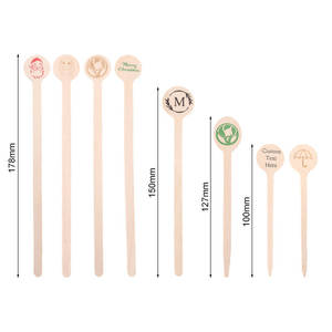 Factory Price 6cm Disposable Wood Stirrer Round Head <strong>Pointed</strong> Tail for Espresso <strong>Coffee</strong> and Sampling Wholesale Bulk Supply - Product Image 4