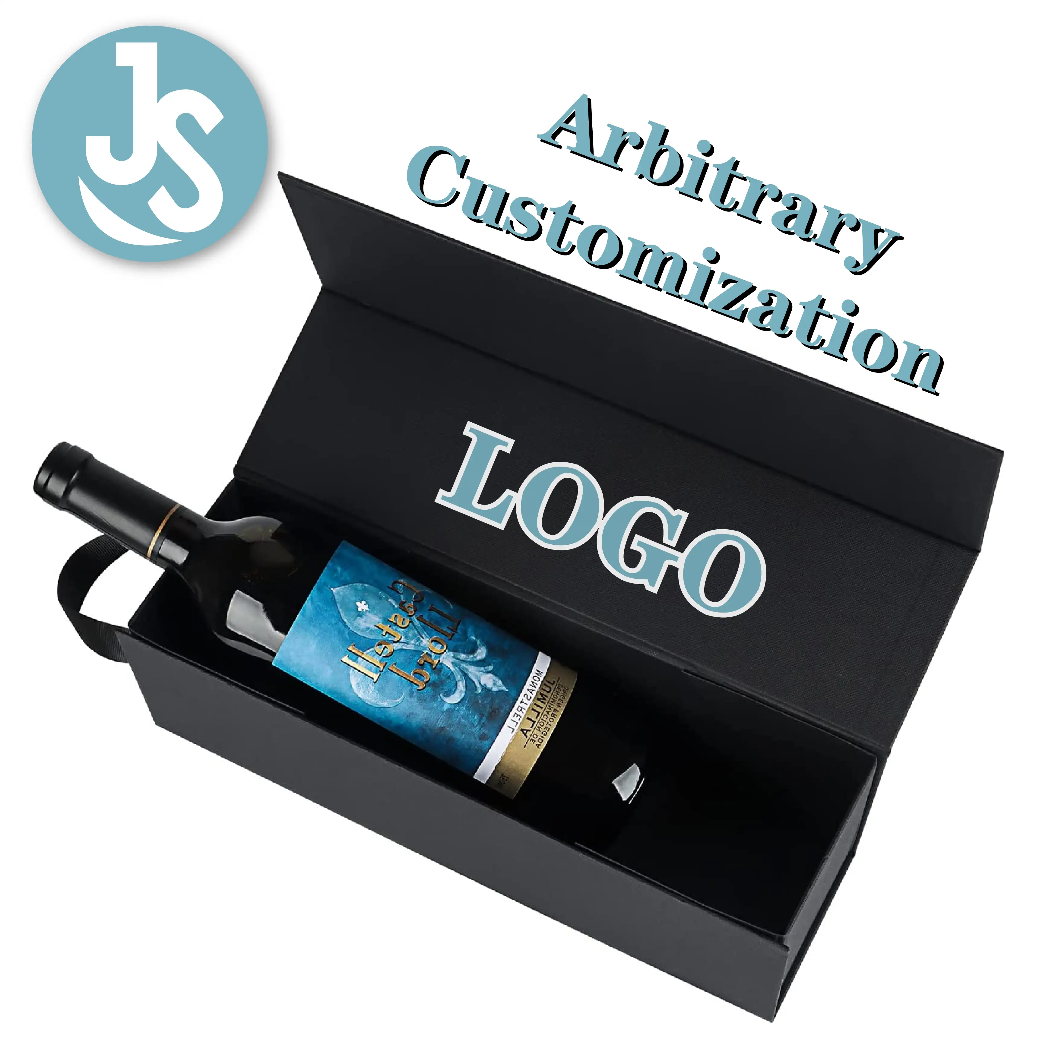 Factory Customization Luxury Fancy Paper Packaging Wine Gift Box Wholesale Cardboard Foldable Magnetic Single Wine Box