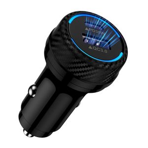 Cargador de Coche Redondo PD30W QC3.0 de Doble Puerto con Carga Rápida de 12-24V para Teléfonos Móviles - Product Image 1