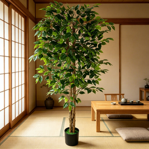 Plante artificielle <span class=keywords><strong>la</strong></span> plus vendue, Ficus Benjamina décoratif, pour événements, fêtes, mariages, jardins, hôtels, décoration de chambres - Product Image 2