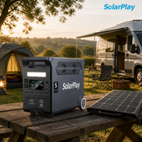 Générateur solaire Solarplay en gros, batterie de secours robuste 3840Wh, avec valise à roulettes, alimentation d'urgence pour la maison