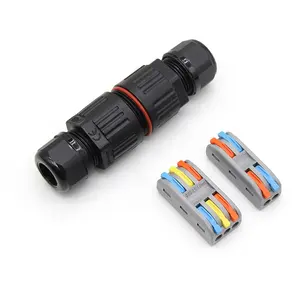 IP68 Outdoor waterproof power connector OEM wire waterproof connectors I shape Electrical waterproof connector