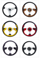 Volant de course universel pour voiture de 13 pouces - Style de course - Volant personnalisé pour drift - Cuir PU - Garantie de 3 mois