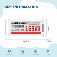 2,9 pulgadas Ble E Ink Display Etiqueta de estante electrónico Supermercado Rfid Etiqueta de precio digital